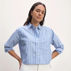 Everlane Way-Short Silky Cotton white and tan